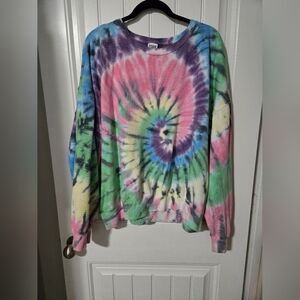 Women's VS PINK oversized tie-dyed sweatshirt Size XXL